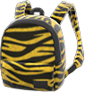 Yellow zebra-print backpack