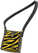 Yellow zebra-print shoulder bag