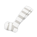 horizontal-striped tights|White