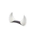 impish horns|White