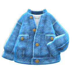 Acid-washed Jacket Blue