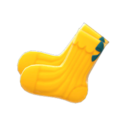 Back-bow Socks Yellow