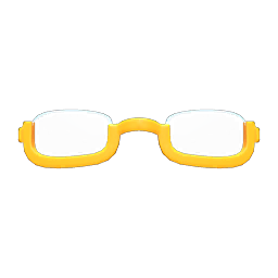 Bottom-rimmed Glasses Yellow