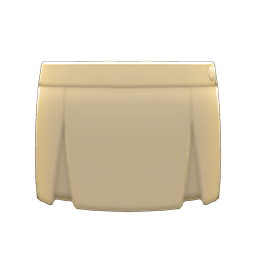 Box-pleated Skirt Beige