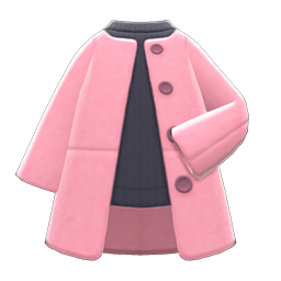 Collarless Coat Pink