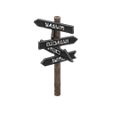 Destinations Signpost Black