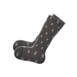 Dotted Knee-high Socks Black