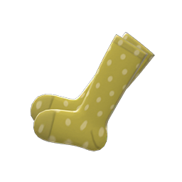 Dotted Knee-high Socks Yellow