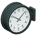 Double-sided Wall Clock Black