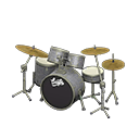 Drum Set Black & white / Black with logo