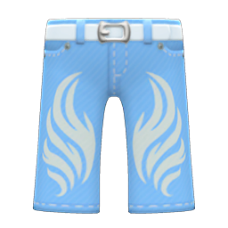 Embellished Denim Pants Light blue