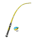 Fish Fishing Rod Yellow