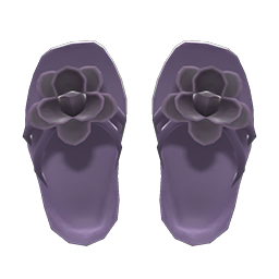 Flower Sandals Black