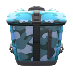 Foldover-top Backpack Blue
