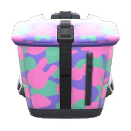 Foldover-top Backpack Pink