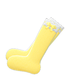 Frilly Knee-high Socks Yellow