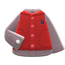 Fuzzy Vest Red