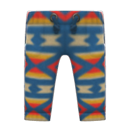 Geometric-print Pants Blue