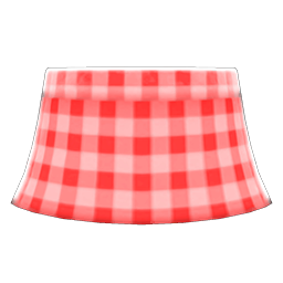 Gingham Picnic Skirt Red