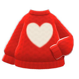 Heart Sweater Red