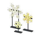 Illuminated Snowflakes Yellow