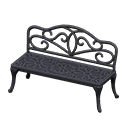 Iron Garden Bench Black