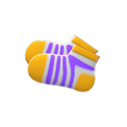 Kiddie Socks Yellow & purple