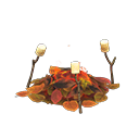 Leaf Campfire Roasting marshmallows