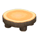 Log Round Table Dark wood