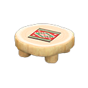 Log Round Table White wood / Southwestern flair