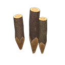 Log Stakes Dark wood