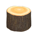 Log Stool Dark wood