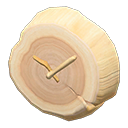 Log Wall-mounted Clock White wood