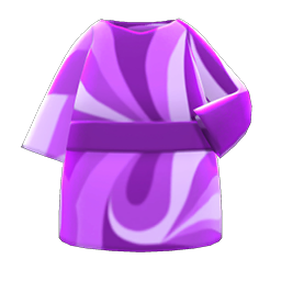 Marble-print Dress Purple