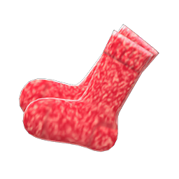 Mixed-tweed Socks Red