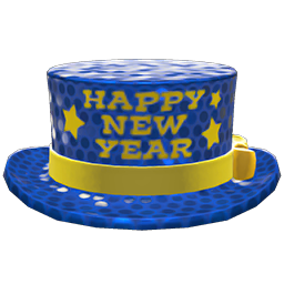 New Year's Silk Hat Blue