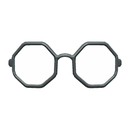 Octagonal Glasses Black
