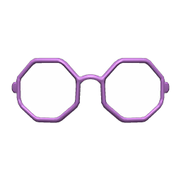 Octagonal Glasses Purple