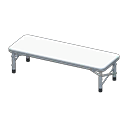 Outdoor Bench White / White