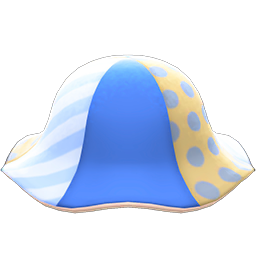 Patchwork Tulip Hat Blue