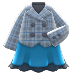Peacoat-and-skirt Combo Blue