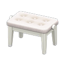 Piano Bench White