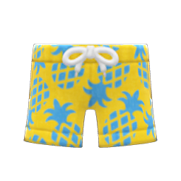 Pineapple Aloha Shorts Yellow