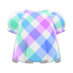 Plaid Puffed-sleeve Shirt Dreamy plaid