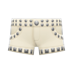 Pleather Shorts White