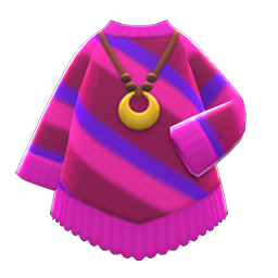 Poncho-style Sweater Purple