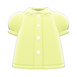 Puffy-sleeve Blouse Yellow