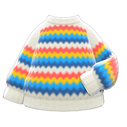 Rainbow Sweater White