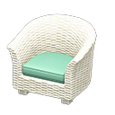 Rattan Armchair White