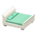 Rattan Bed White